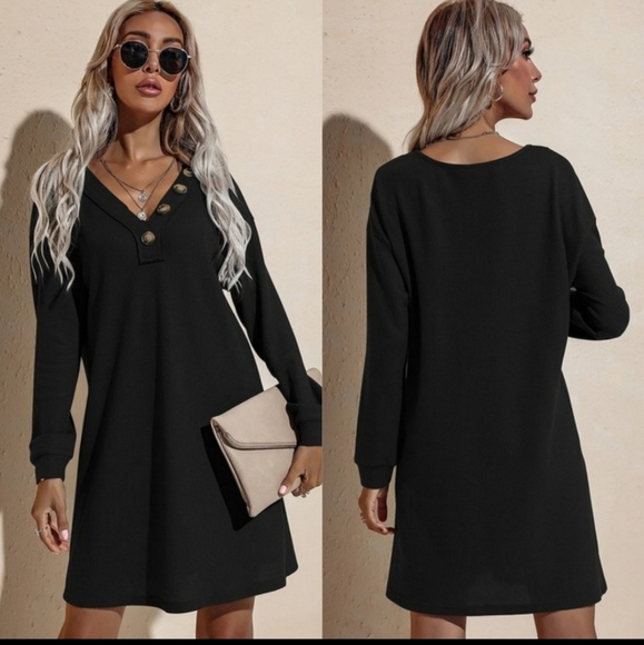 Bohemian Oversized Dress with long sleeves. - Picture 3 of 5